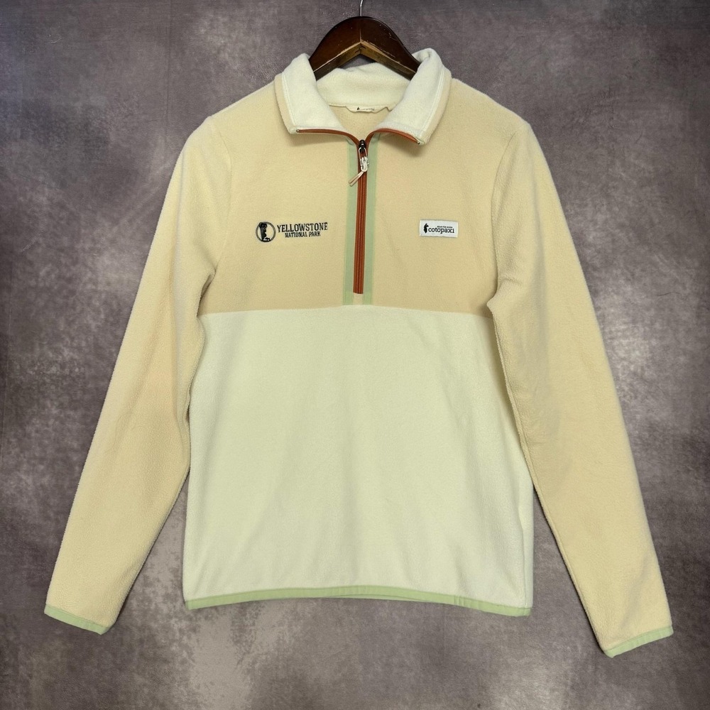 Cotopaxi Pullover Women XS White Colorblock 1/4‎ Zip Yellowstone National Park